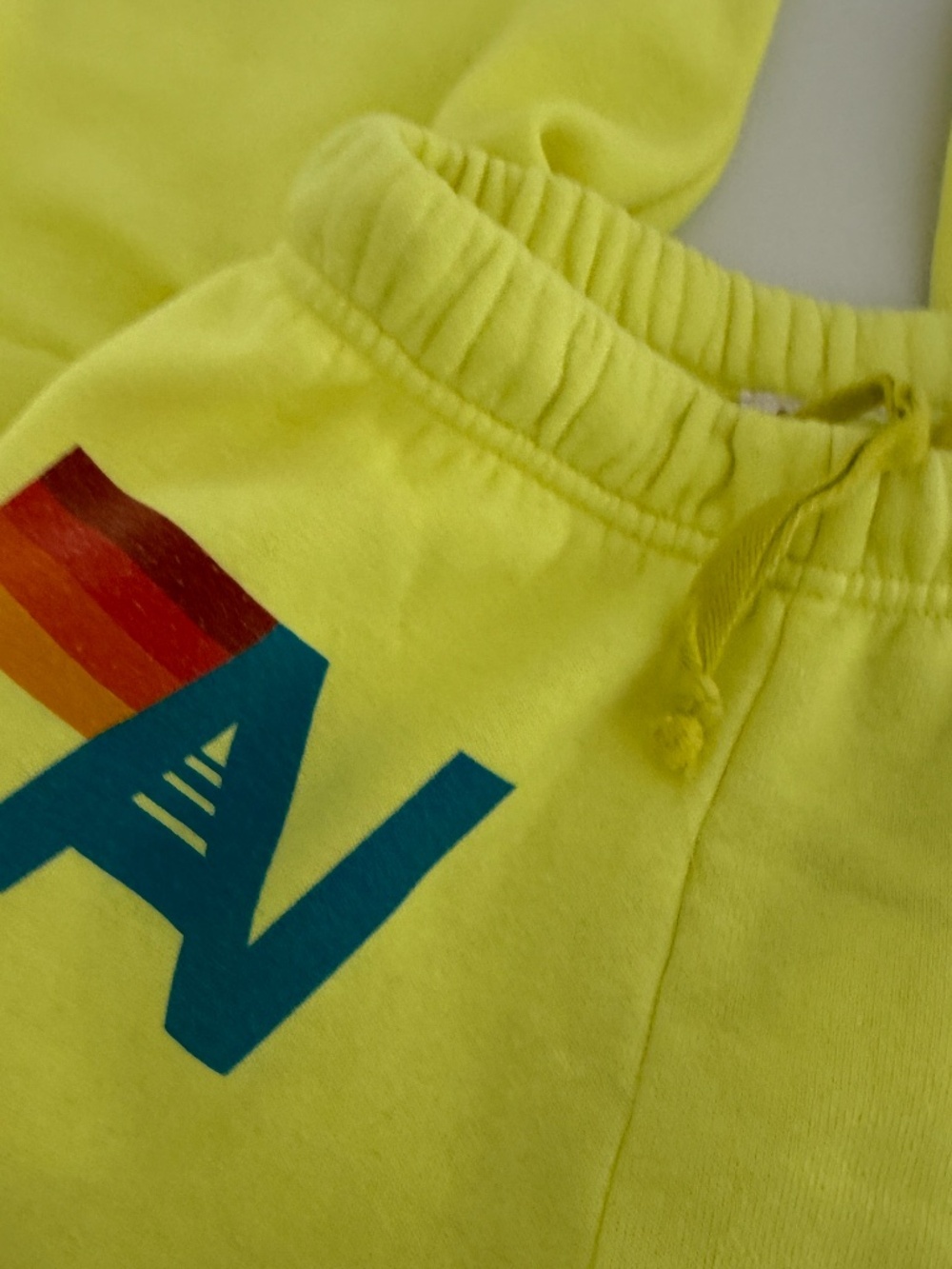 Aviator Nation Yellow Pull Tie Long Sweatpants XS Casual Joggers